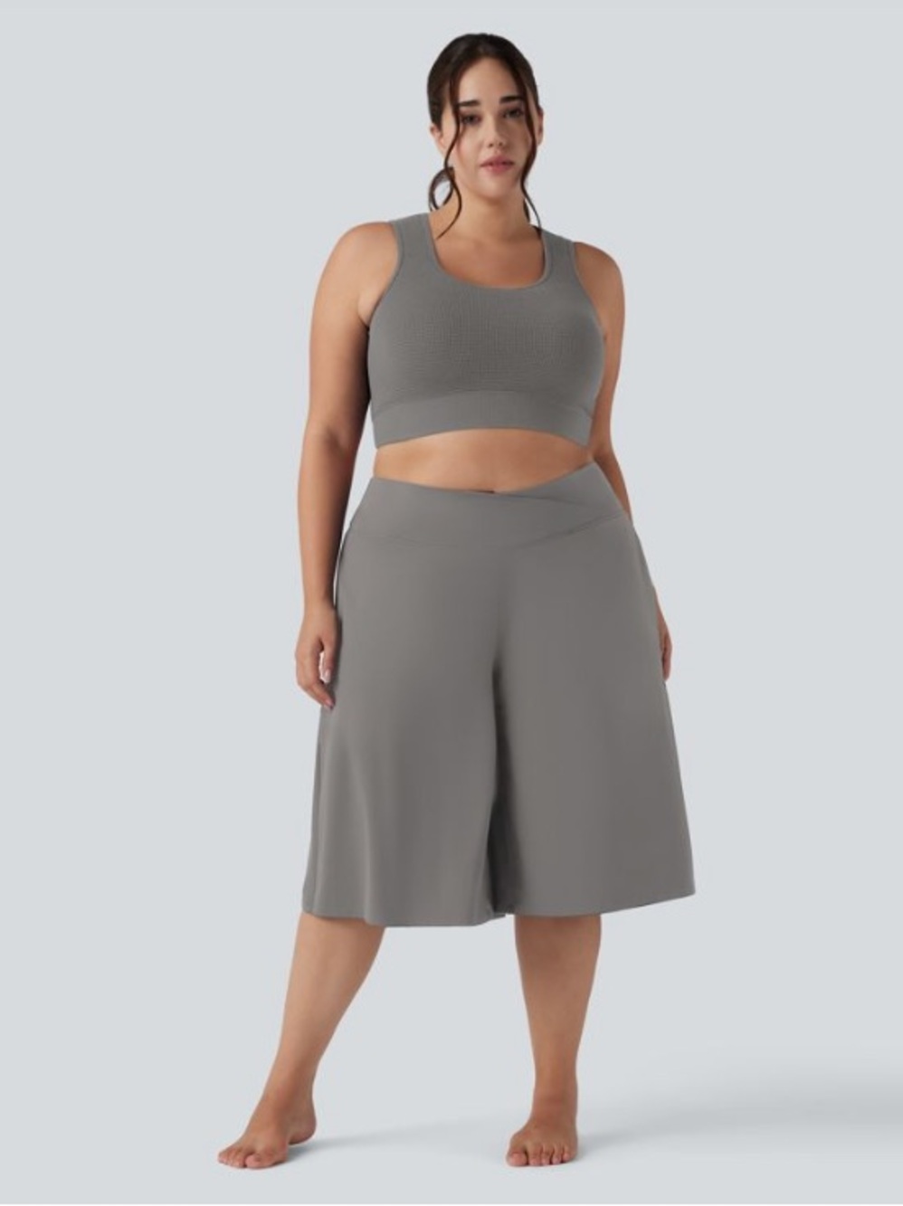 Halara Wide-Leg Bermuda pocket Yoga Shorts